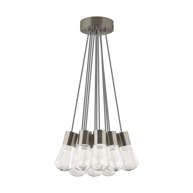 Alva 11-Light Pendant in Satin Nickel