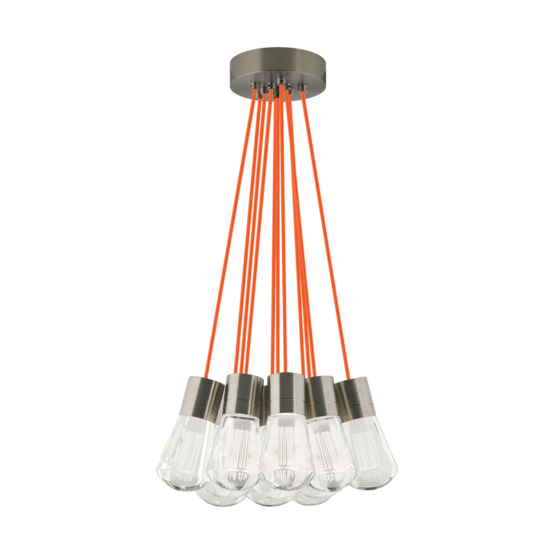 Alva 11-Light Pendant in Satin Nickel