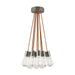 Alva 11-Light Pendant in Satin Nickel