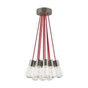 Alva 11-Light Pendant in Satin Nickel