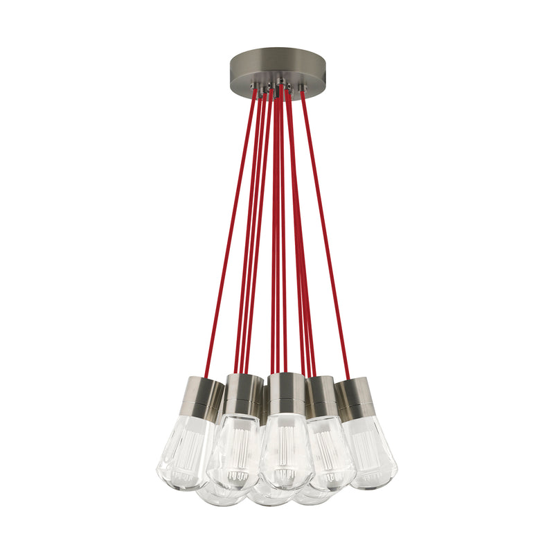 Alva 11-Light Pendant in Satin Nickel