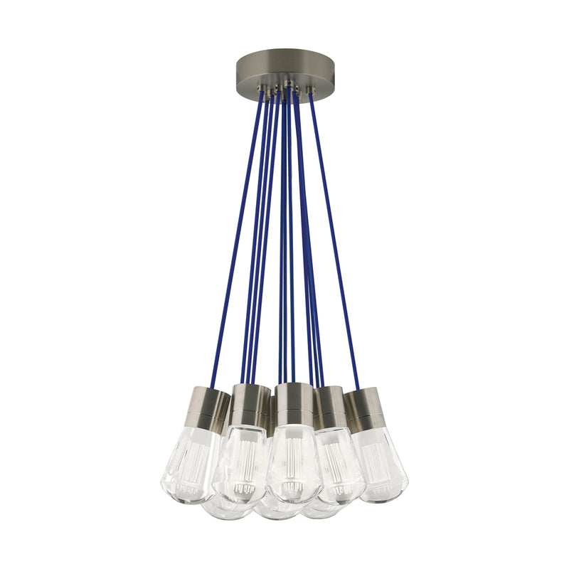 Alva 11-Light Pendant in Satin Nickel