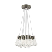 Alva 11-Light Pendant in Satin Nickel