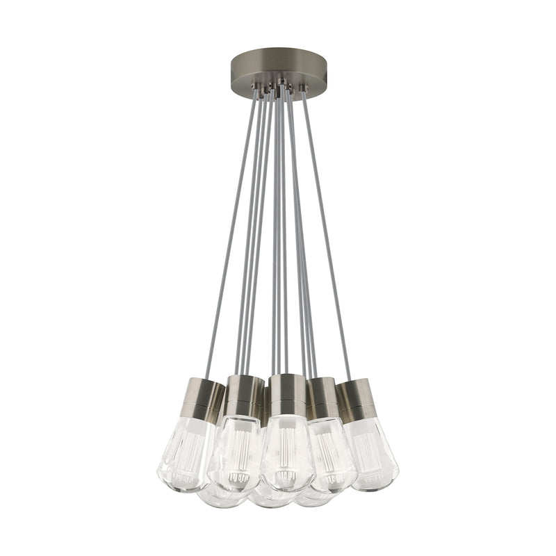 Alva 11-Light Pendant in Satin Nickel