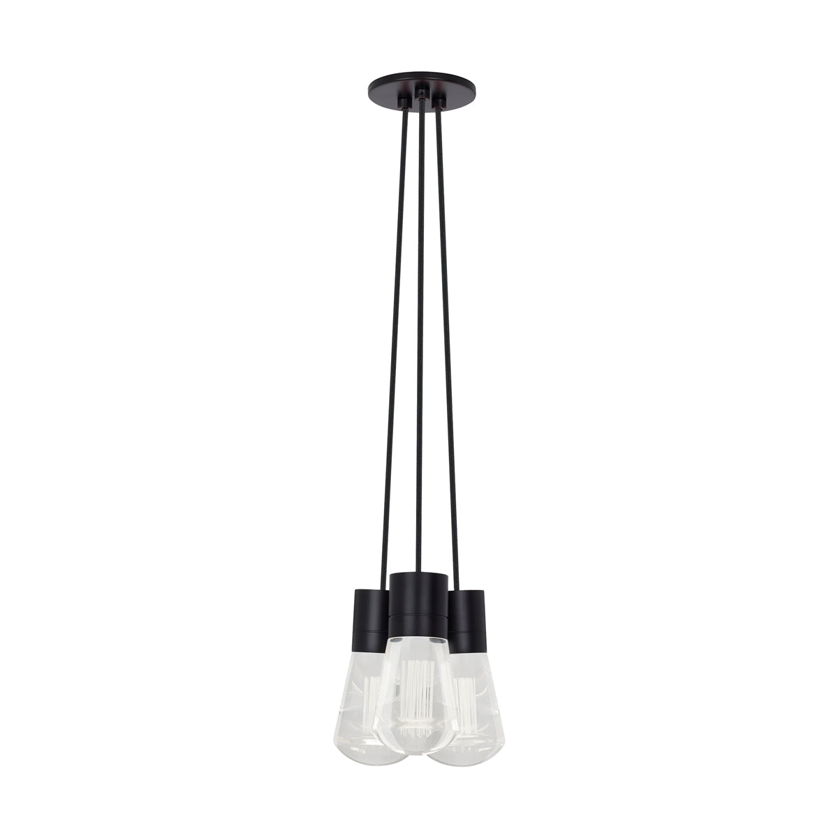 Alva 3-Light Pendant in Black
