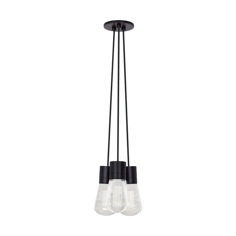 Alva 3-Light Pendant in Black
