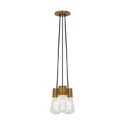 Alva 3-Light Pendant in Aged Brass