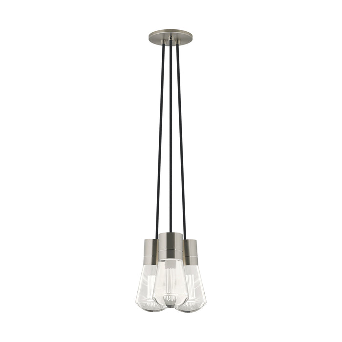 Alva 3-Light Pendant in Satin Nickel
