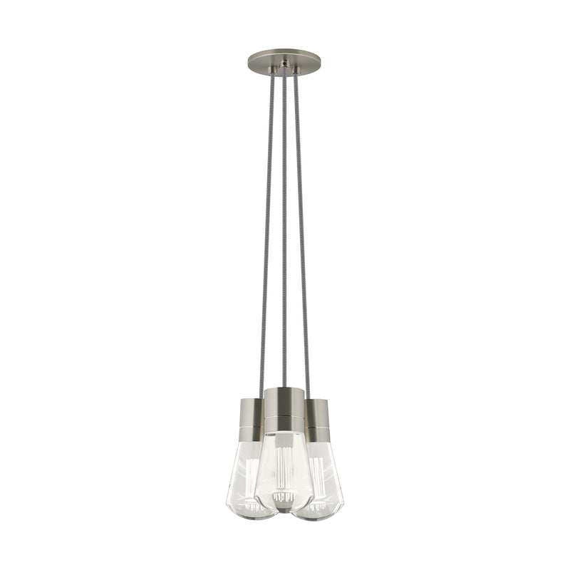 Alva 3-Light Pendant in Satin Nickel