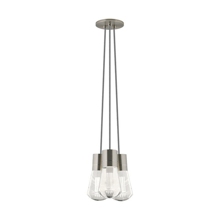 Alva 3-Light Pendant in Satin Nickel