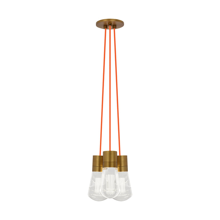 Alva 3-Light Pendant in Aged Brass