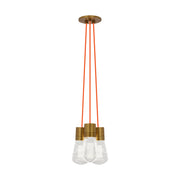 Alva 3-Light Pendant in Aged Brass