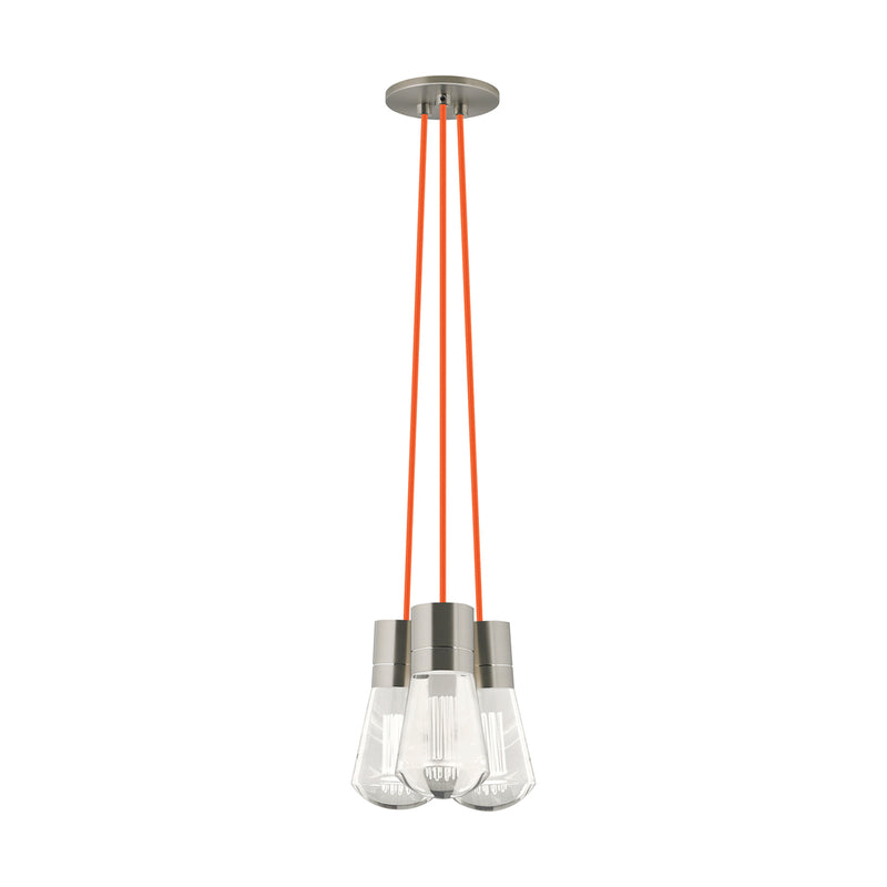 Alva 3-Light Pendant in Satin Nickel