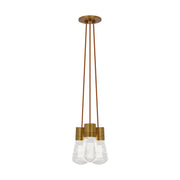 Alva 3-Light Pendant in Aged Brass