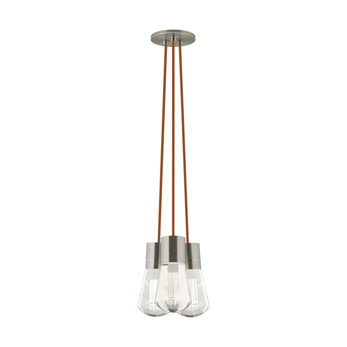 Alva 3-Light Pendant in Satin Nickel