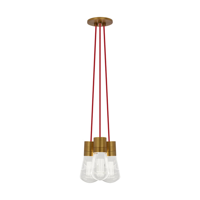 Alva 3-Light Pendant in Aged Brass