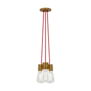 Alva 3-Light Pendant in Aged Brass