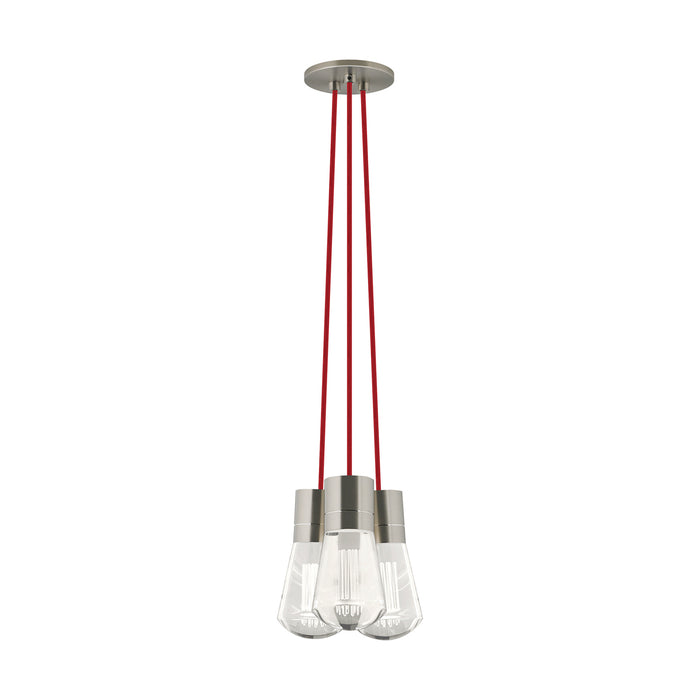 Alva 3-Light Pendant in Satin Nickel
