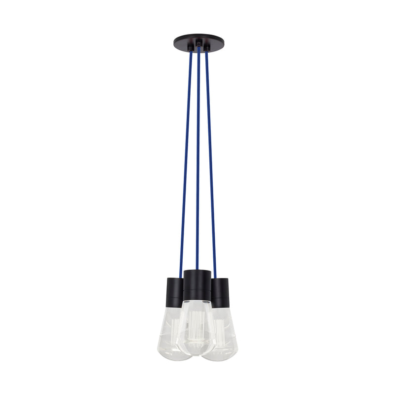 Alva 3-Light Pendant in Black