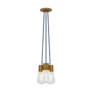 Alva 3-Light Pendant in Aged Brass
