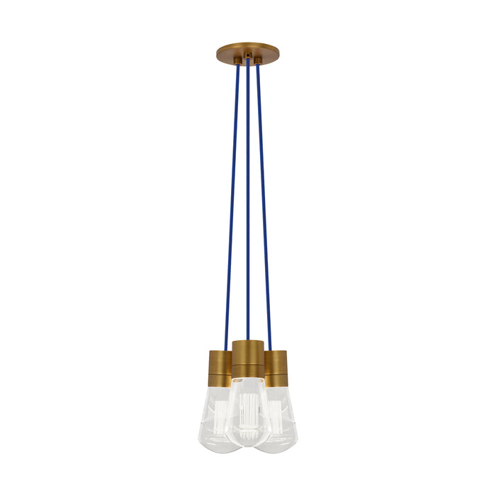Alva 3-Light Pendant in Aged Brass