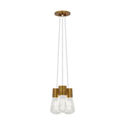 Alva 3-Light Pendant in Aged Brass