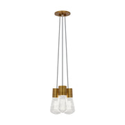 Alva 3-Light Pendant in Aged Brass