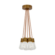 Alva 7-Light Pendant in Aged Brass