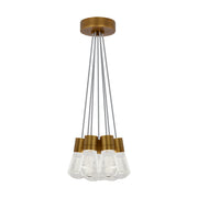 Alva 7-Light Pendant in Aged Brass