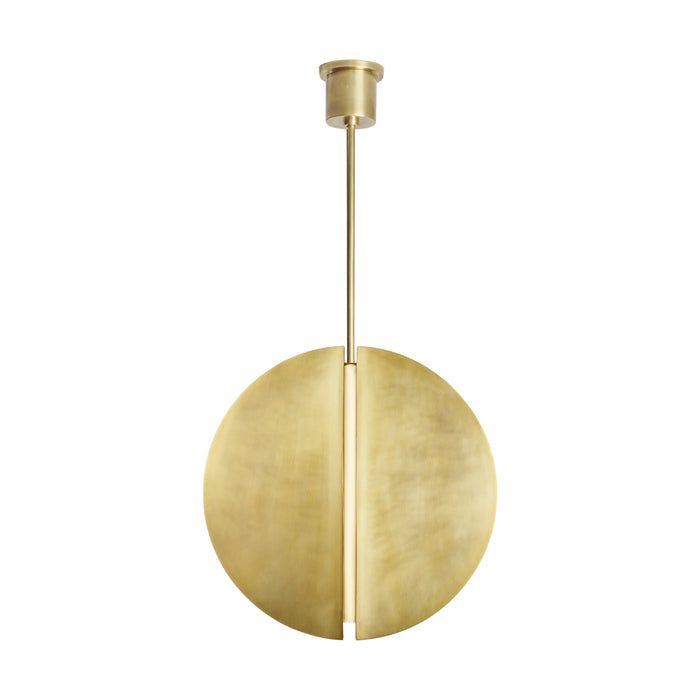 Bau 28" Pendant in Natural Brass