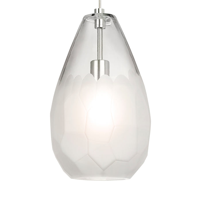 Briolette Grande Pendant in Satin Nickel