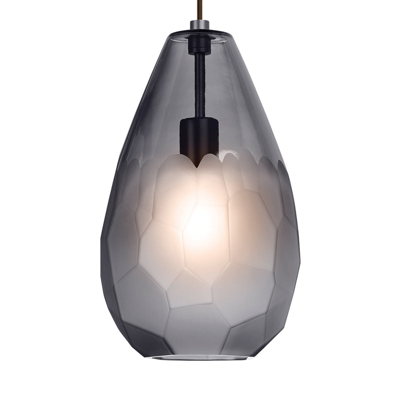 Briolette Grande Pendant in Satin Nickel