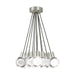 Mina 11-Light Pendant in Satin Nickel