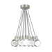 Mina 11-Light Pendant in Satin Nickel