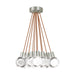 Mina 11-Light Pendant in Satin Nickel