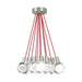 Mina 11-Light Pendant in Satin Nickel