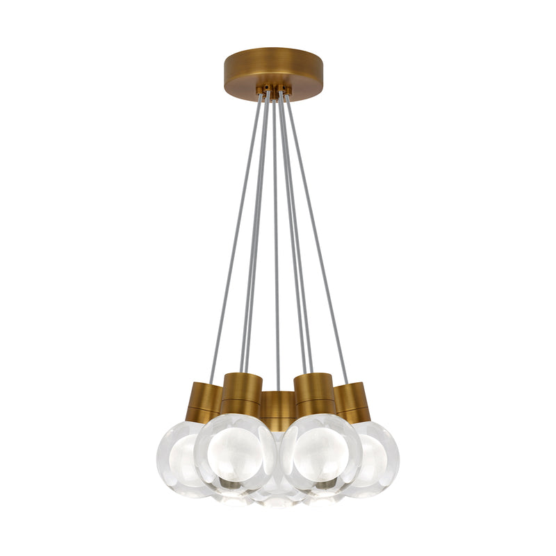 Mina 7-Light Pendant in Aged Brass