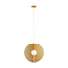 Orbel Round Pendant in Aged Brass
