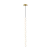 Orbet 13-Light Pendant in Natural Brass