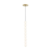 Orbet 9-Light Pendant in Natural Brass
