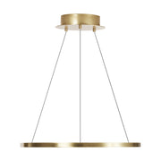 Vellavi 24" Chandelier in Natural Brass