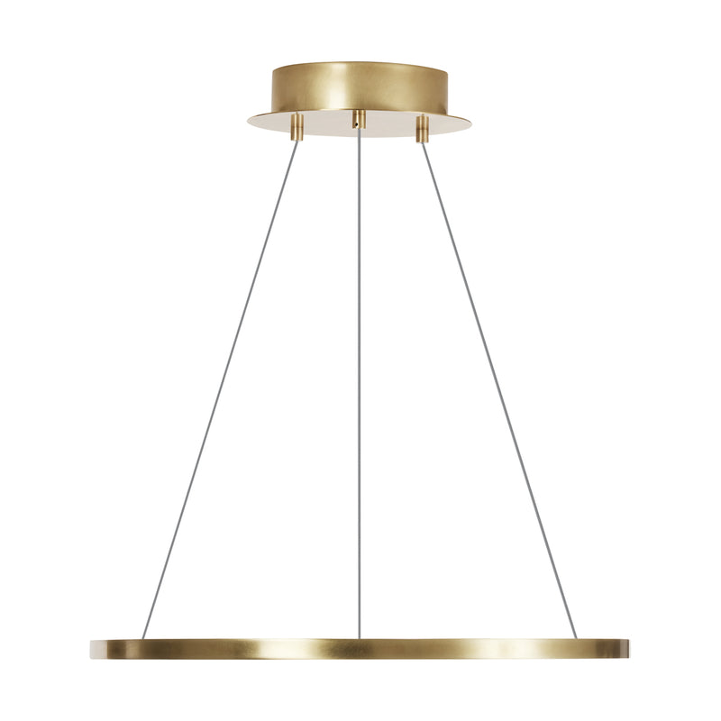 Vellavi 24" Chandelier in Natural Brass