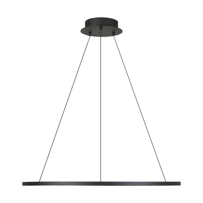 Vellavi 36" Chandelier in Nightshade Black