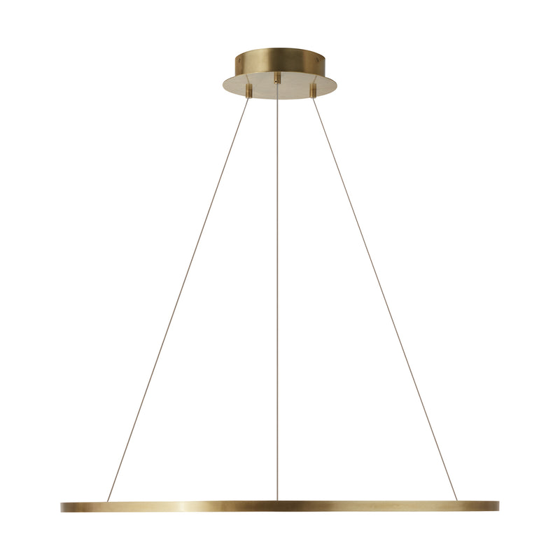 Vellavi 36" Chandelier in Natural Brass