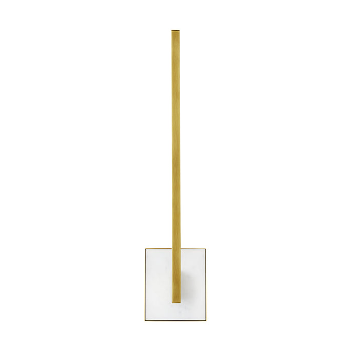 Klee 20" Wall Sconce in NATURAL BRASS/WHITE MARBLE