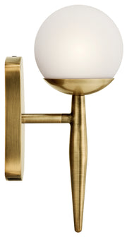 Jasper Wall Sconce 1-Light Halogen in Natural Brass