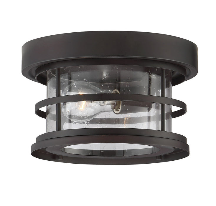 Barrett 1-Light Outdoor Flush Mount in English Bronze