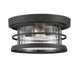 Barrett 2-Light Outdoor Flush Mount in Black