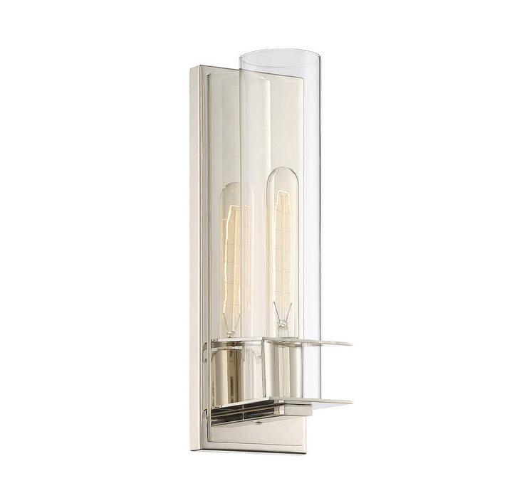 Hartford 1-Light Sconce in Polished Nickel - Lamps Expo