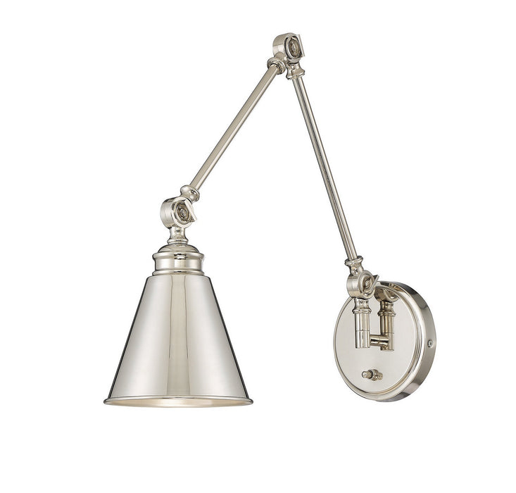 Morland 1-Light Sconce in Polished Nickel - Lamps Expo